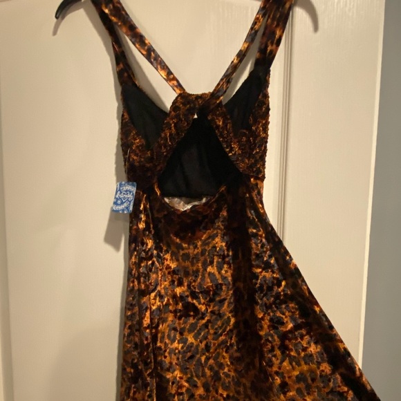 Free People brand new beautiful dress , animal print - leopard - x-small /brown - Picture 16 of 16